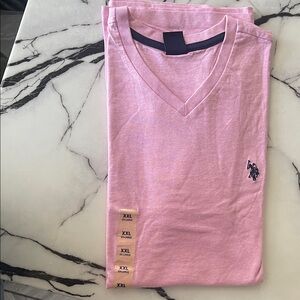 U.S. Polo Assn. Pink V-Neck Tee